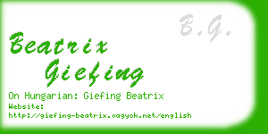 beatrix giefing business card